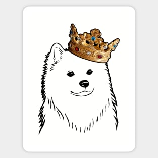 American Eskimo Dog King Queen Wearing Crown Sticker